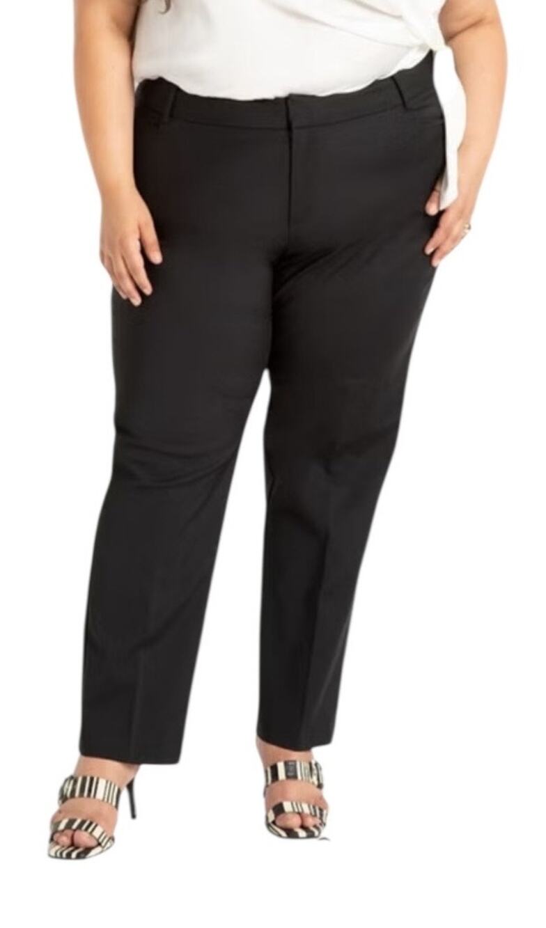 Eloquii Gena Fit Kady ankle pants black size 26S Petite 26 26P